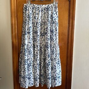 Banana Republic Blue Floral Maxi Skirt